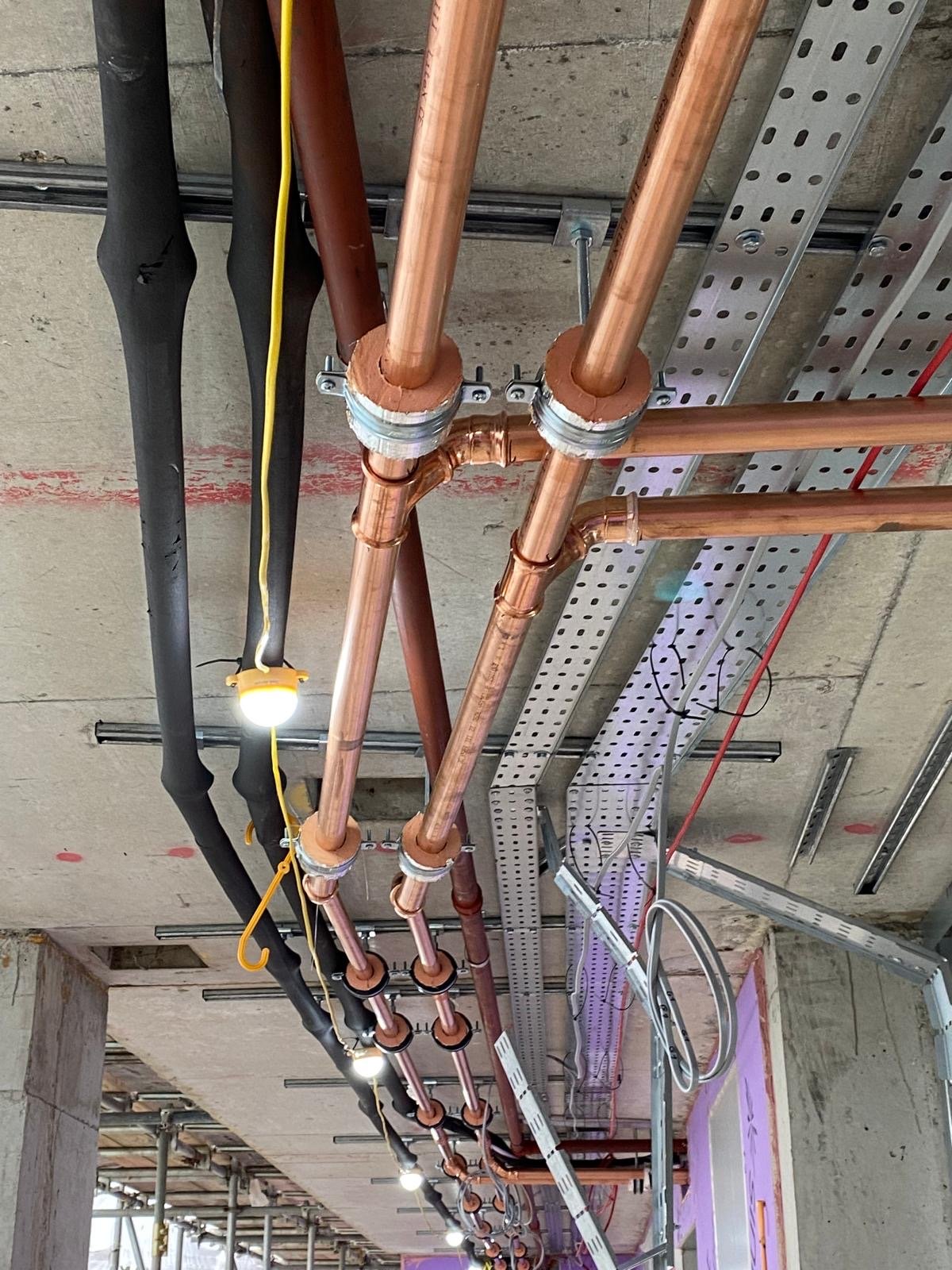 Commercial Copper Pipework Installation