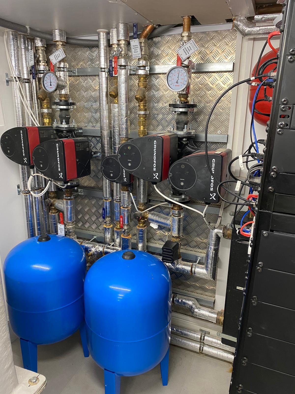 Commercial Heating System with Blue Expansion Vessels